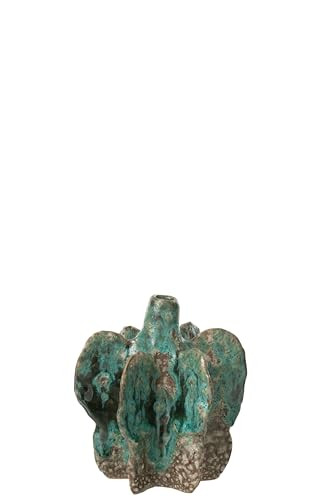 J-Line Vaas Naga Keramiek Azuur/Bruin Klein Ø 12,5 cm