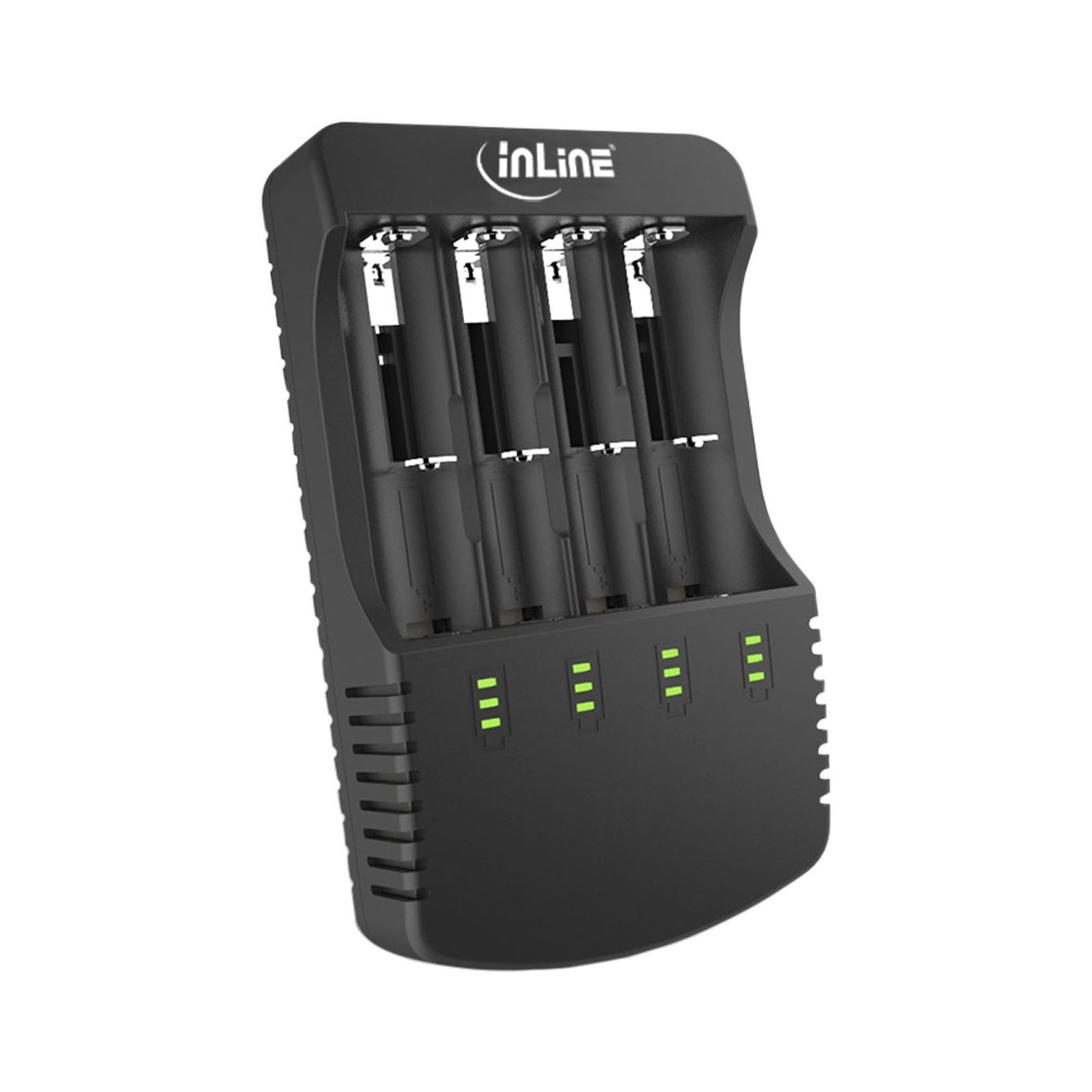 InLine Ladegerät für Lithium und NiCd+NiMH Akkus, mit Powerbank-Funktion
