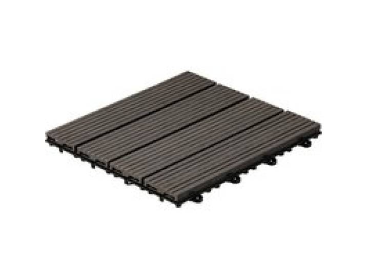 HOME DELUXE Dalles de terrasse effet bois BAVARO (1m², anthracite)