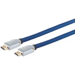 HDMI Kabel verg. Stoffmantel blau 2m