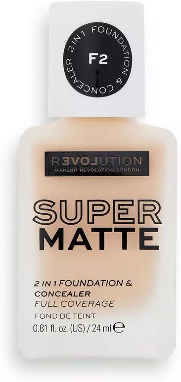 Revolution - Supermatte Foundation, Relove Supermatte Foundation F2, 24 ml