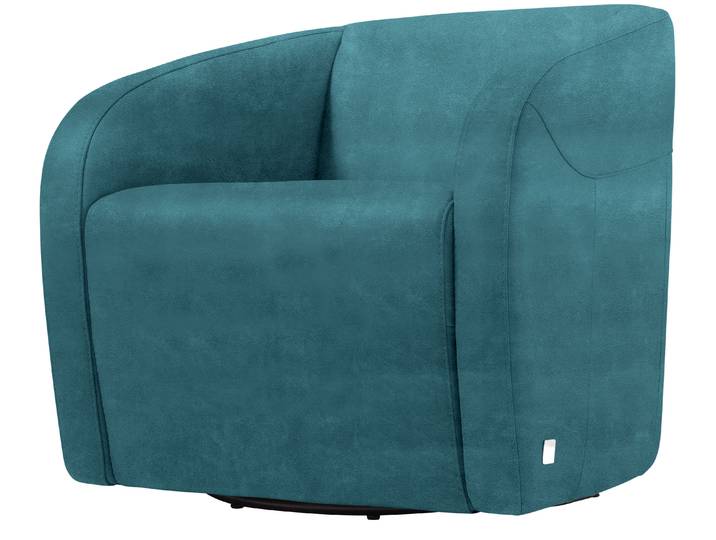 Sessel EGOITALIANO Charlottaas Clubsessel, Designsessel, modern und zeitlos, bequem , blau (teal), B:73cm H:73cm T:76cm, 100% Polyester. Wasser- und Schutzabweisend., Sessel, Sessel, drehbar, kompakte Stellmasse, Solitärsessel