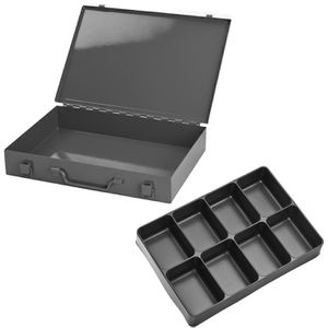 ADB Sortimentskasten 88515, 33 x 5 x 23cm, Metall, mit 8 Fächern