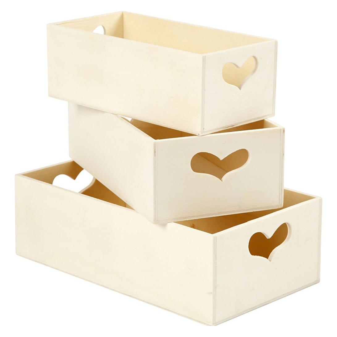 Creativ Company Holzkisten 3 Stück (57767)