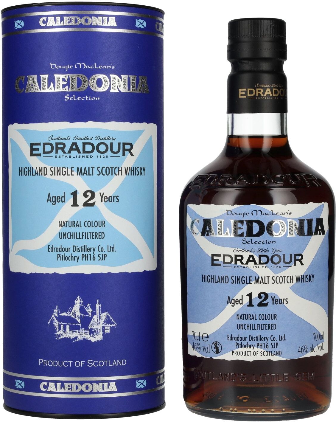 Edradour Whisky Edradour CALEDONIA 12 Years Old Highland Single Malt 46% Vol. 0,7l in Geschenkbox