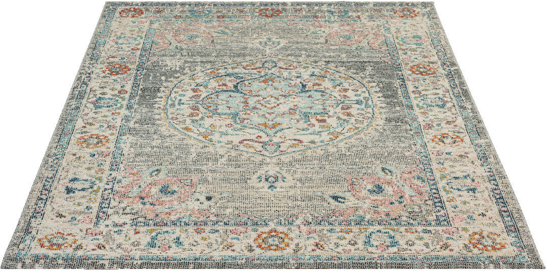Latitude Vive Kemp Indoor Outdoor Rug Grey Classic Design Grey Rectangle 200 x 290cm