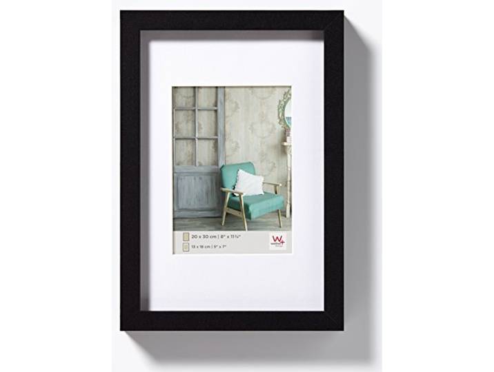 walther design Cadre Photo Noir 20 x 30 cm Verre véritable Stockholm Cadre en Bois EA030B