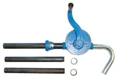 Kurbelpumpe CEMO, Aluminium, 0,25 l/Umdrehung, gebogener Auslauf, für 60/200 l Fässer