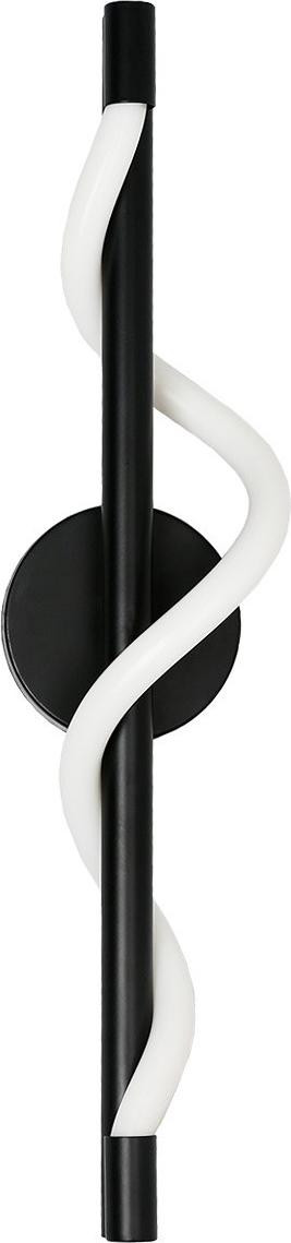 MELECA Light Prestige Moderne verticale zwarte wandlamp met LED-verlichting en accenteffect