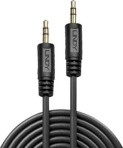 LINDY 35642 Klinke Audio Anschlusskabel [1x Klinkenstecker 3.5mm - 1x Klinkenstecker 3.5 mm] 2.00m Schwarz