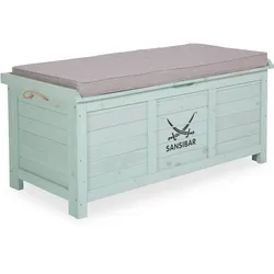 Gartentruhe SANSIBAR LAHOLM (BHT 120x60x54 cm) - grün - BHT 120x60x54 cm