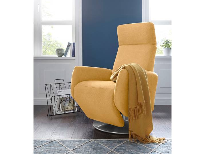 TV-Sessel SIT & MORE Kobra , gelb (senf), B:71cm H:110cm T:82cm, Luxus-Microfaser (90% Polyester, 10% Polyamid);Flachgewebe (100% Polyester);Struktur (100% Polyester), Sessel, TV-Sessel