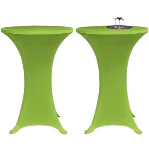 vidaXL Tischhusse Stretch, 131431, Ø 60 cm, für Stehtische bis 120 cm Höhe, grün, 2 Stück