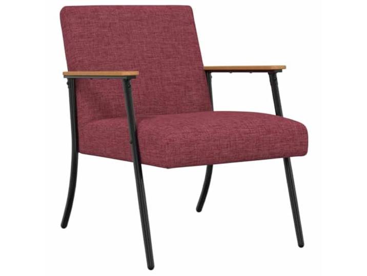 Heofavd Moderner Sessel Weinrot Samt Polstersessel Stahl 59x75x78cm