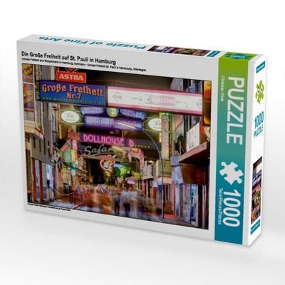 CALVENDO Puzzle Die Große Freiheit auf St. Pauli in Hamburg | 1000 Teile Lege-Größe 64x48cm Foto-Puzzle für glückliche Stunden