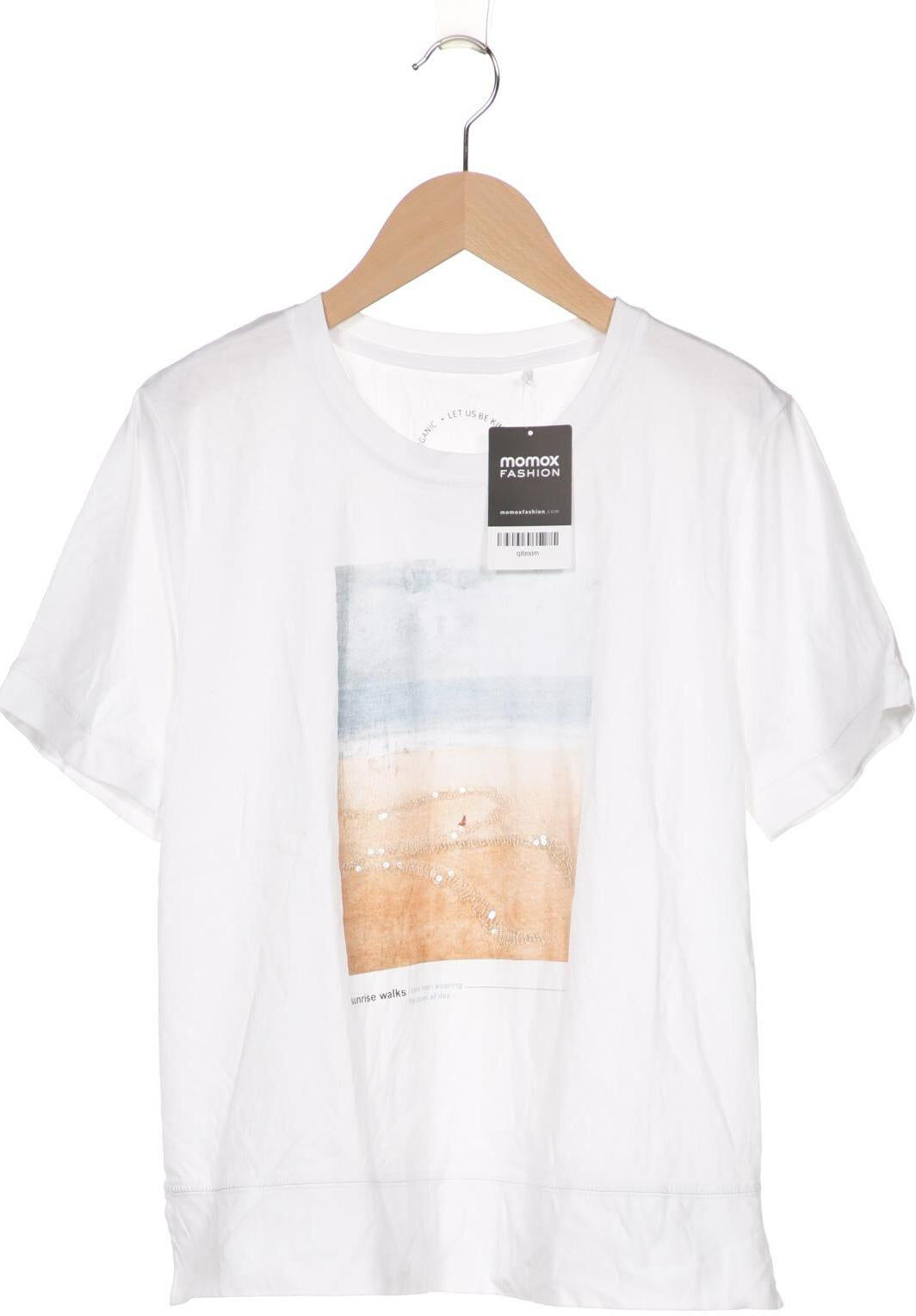 Taifun Damen T-Shirt, Weiß, Gr. M, kein / Etikett - Second Hand