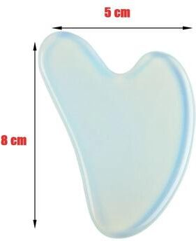 Uplifted Finds Natural Jade Gua Sha Stone Facial Lifting And Gouache Scraper Tool light Blue