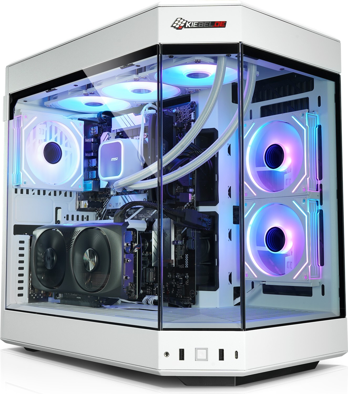 kiebel.de Gaming PC Poseidon IX AMD Ryzen 7 9800X3D, 32GB DDR5, NVIDIA RTX 5070 12 GB, 2TB SSD, Windows 11, Gaming PC