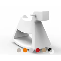 Vondom »ROSINANTE« Schaukelpferd 36x76x55 cm / Hochglanz lackiert / Ice