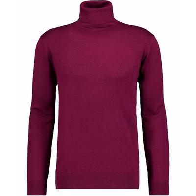 Rundhalspullover RAGMAN, Herren, Gr. 54, rot (portwein, 696), Strick, 100% Wolle, Pullover Rundhalspullover