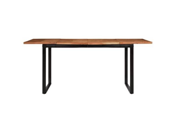 HBBMGYD Esstisch, 180 x 90 x 75 cm, Massivholz, Akazienholz Eisenrahmen, Industriestil, robuste Platte, erhöhte Füße, einfache Reinigung, langlebiges Akazienholz