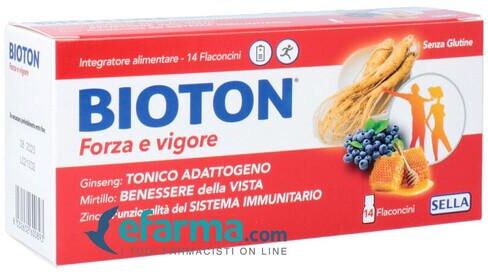 Sella Bioton Forza e Vigore Integratore Tonico Energetico 14 Flaconcini