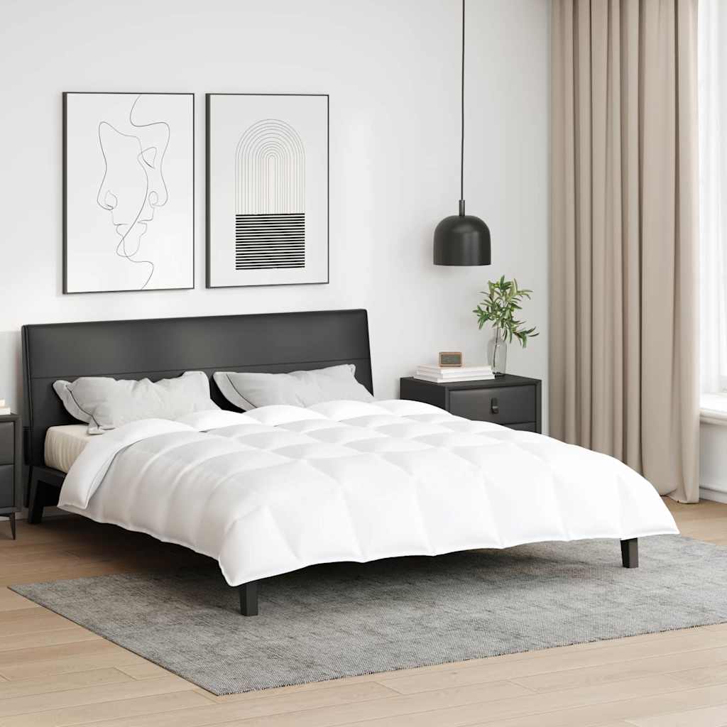 vidaXL Edredón de Invierno 200 x 200 cm Invierno Pluma Blanco Blanco