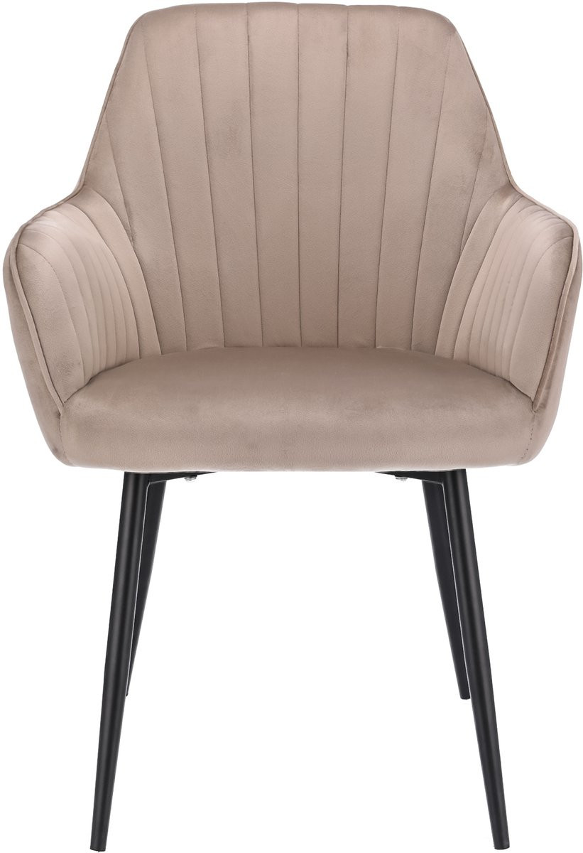 Cora Beige Stoel met Armleuningen