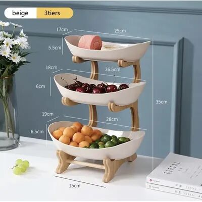 Discount Dollar Deals Modern Plastic Snack Dish Dried Fruit Basket Creative Cake Stand Salad Bowl For Home Living Room pink L