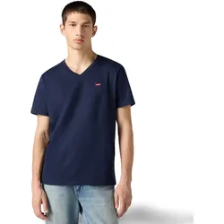Levis T Shirt Housemark Tee mit V-Neck in Dunkelblau-S