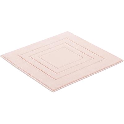 Badematte VOSSEN "Feeling" Gr. 3, lila (flieder), H:10mm, Baumwolle, Badematten, Badematte, Badteppich, Uni-Farben, mit Bordüre, Hoch-Tief Effekt, reine Baumwolle