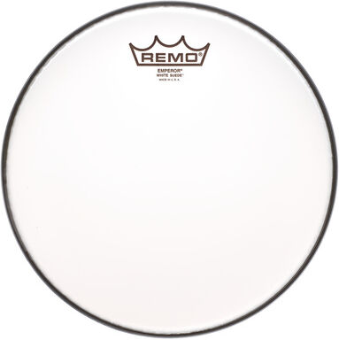 "Remo 10"" Emperor White Suede "