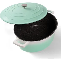 STONELINE Mint Gourmet Bräter 32x25 cm mit Deckel, Backofen und Induktion geeignet, Antihaft