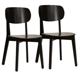 METRO PROFESSIONAL Restaurantstuhl Caldaro 2er Set, Buchenholz, wenge