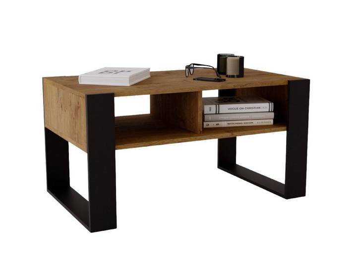 CraftPAK Couchtisch Wohnzimmer Tisch für Couch - mit zusätzlicher Ablagefläche, wohnzimmercouch couchtisch möbel Couch für Wohnzimmer Tisch