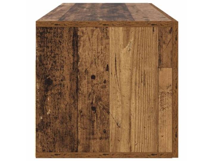 KTHLBRH Wandschrank aus antikem Holz, 100 x 36,5 x 35 cm Reversible Tür, 2 Fächer, Wandmontage, aus technischem Holz