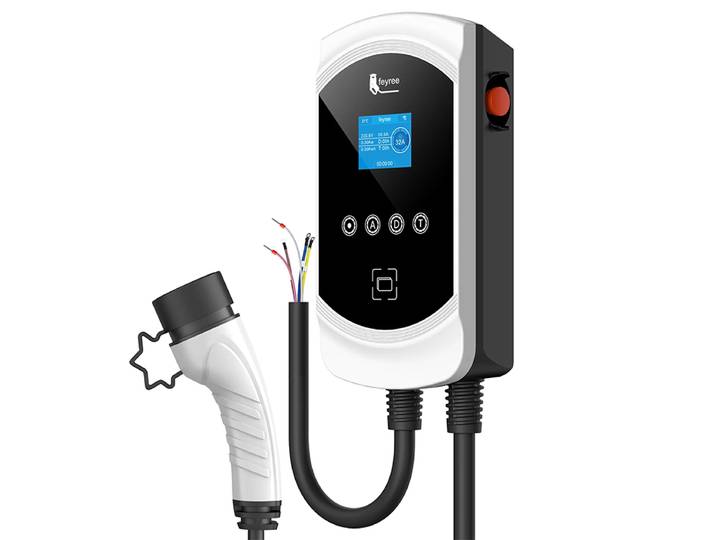feyree Chargeur EV Type 2 32 A 7,6 kW 1P Équilibrage dynamique de la charge Modèle EVSE Wallbox Fonctionnalité d’application Wi-Fi intelligente pour voitures électriques