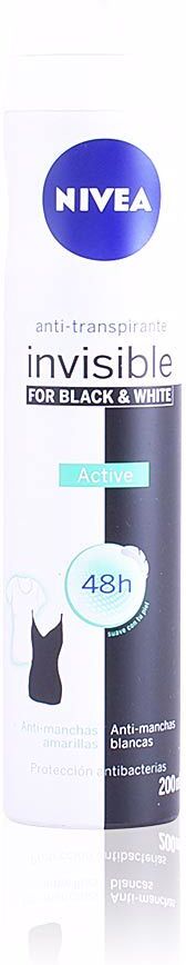 Nivea Black & White Invisible Active déodorant vaporisateur 200 ml