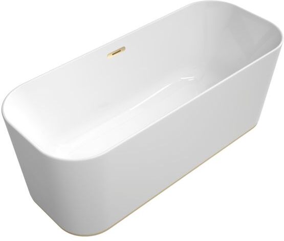 Villeroy und Boch Villeroy & Boch Finion freistehende Badewanne 177FIN7A200V201 170x70cm, Design-Ring, weiß, champagne