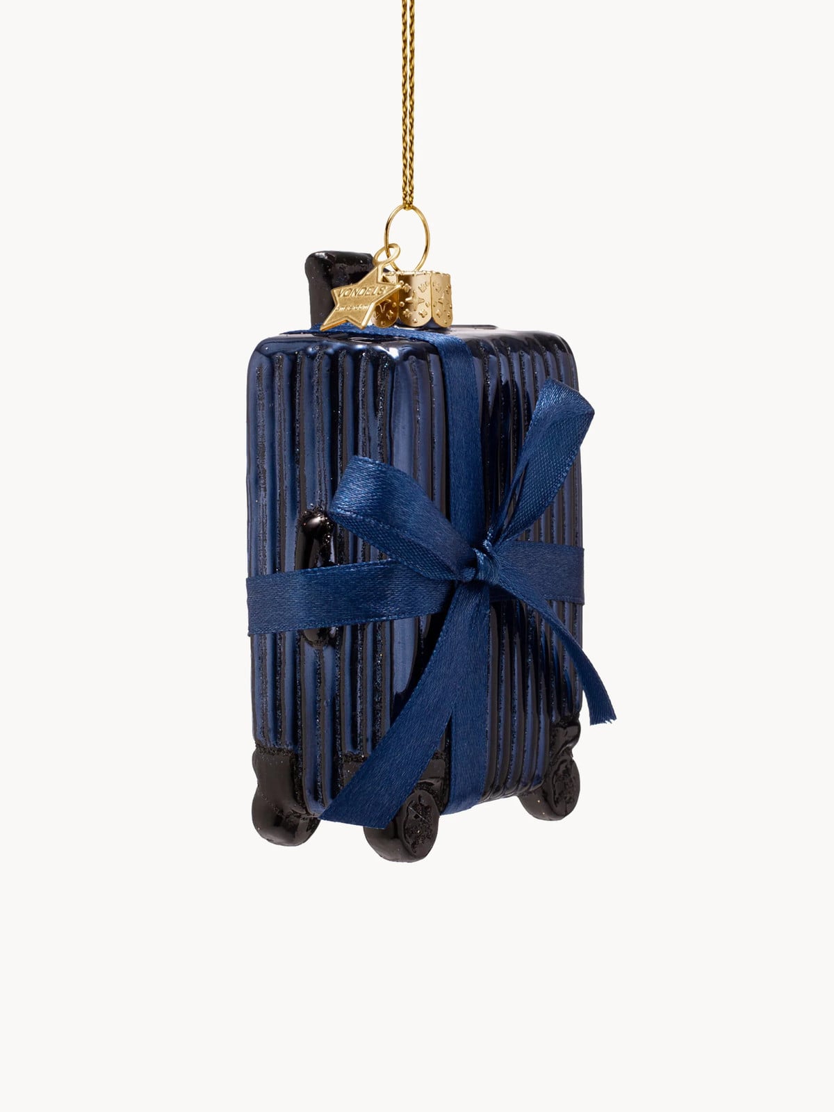 Vondels Mondgeblazen Kerstornament Suitcase