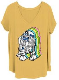 Plus Size Women's R2 On Fleek V-Neck T-Shirt by Mad Engine in Ochre (Size 4X (26-28))