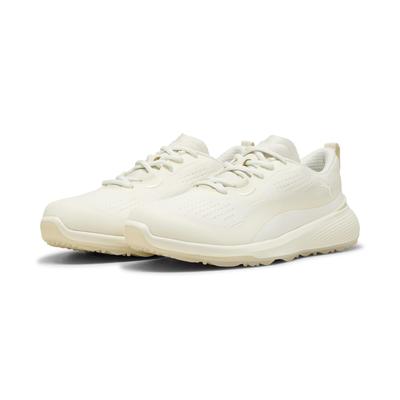 Golfschuh PUMA "Gruve Sport Golfschuhe Damen", Damen, Gr. 42, beige (warm weiß alpine snow), Obermaterial: Textil, Synthetik. Futter: Textil. Innensohle: Textil. Laufsohle: Gummi, Schuhe