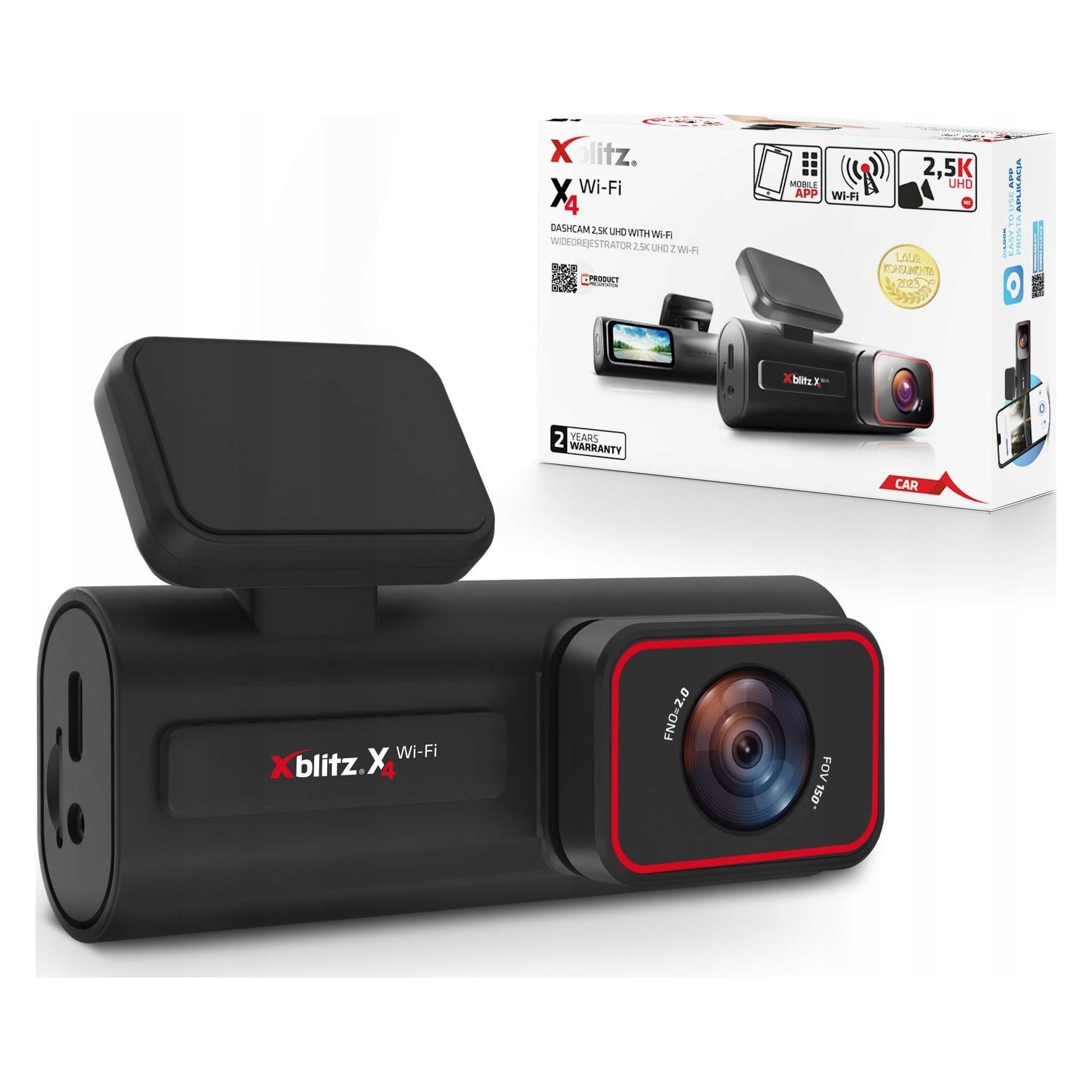 Xblitz X4 UHD (Eingebautes Display, Eingebautes Mikrofon, GPS-Empfänger, 2.5K) (X4 WI-FI)