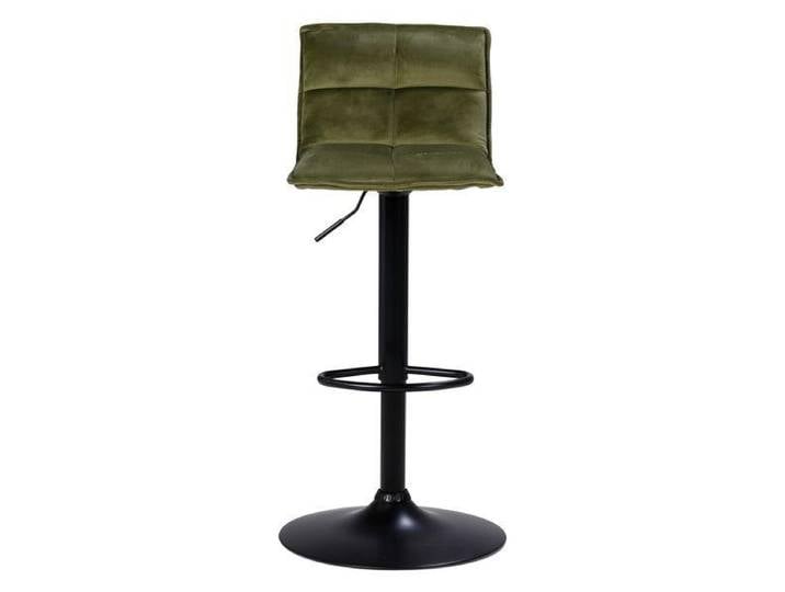 Tabouret de bar en velours vert olive réglable Jordi