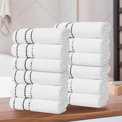 Superior Niles Cotton Ultra-Plush Absorbent Face Towel/Washcloths, Set of 12