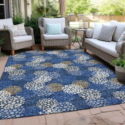 Addison Rugs Machine Washable Indoor/ Outdoor Chantille Modern Bubbles Rug
