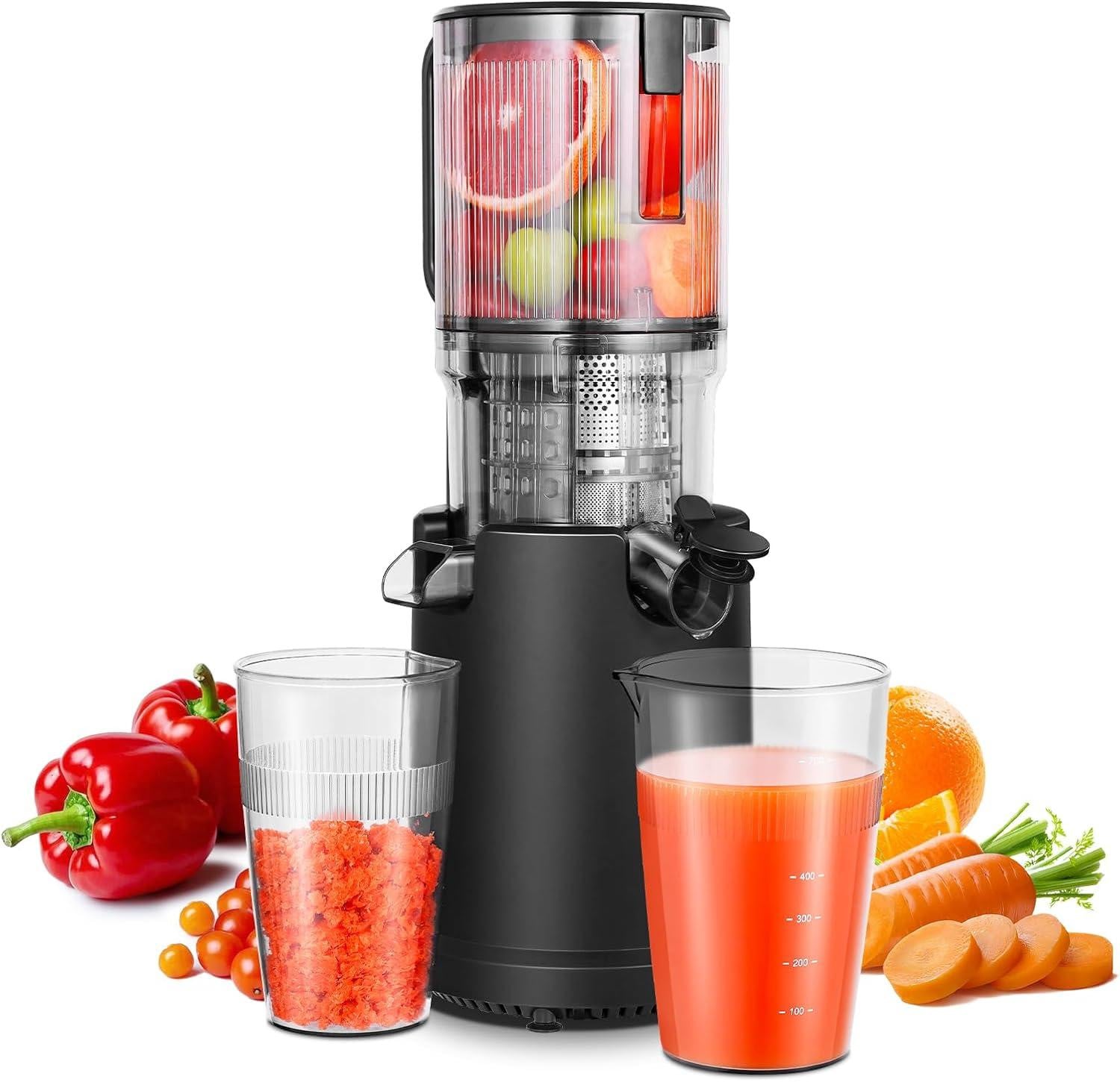 Selius Slowjuicer met grote vulopening van 126 mm