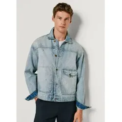 Pepe Jeans für Herren. PM4027278 Milo Jacke blau (XS), Lässig, Baumwolle, Denim