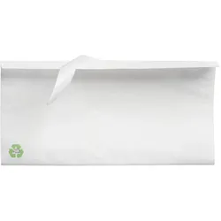 1000 Lieferscheintaschen Papier, neutral, transparent 1/3 A4, weiß|transparent
