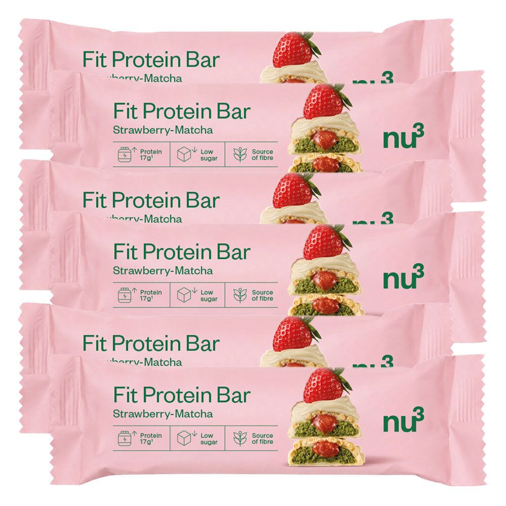 nu3 Fit Protein Bar - Strawberry-Matcha 6x55g 6x55 g